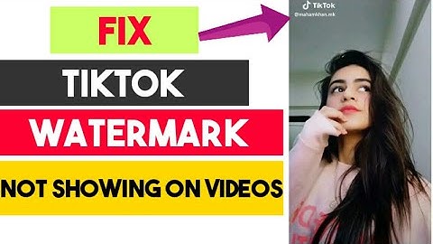 Fix Tiktok Watermark Not Showing on Videos