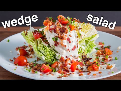 Video: Iceberg Wedge Salad Med Green Goddess Ranch Dressing