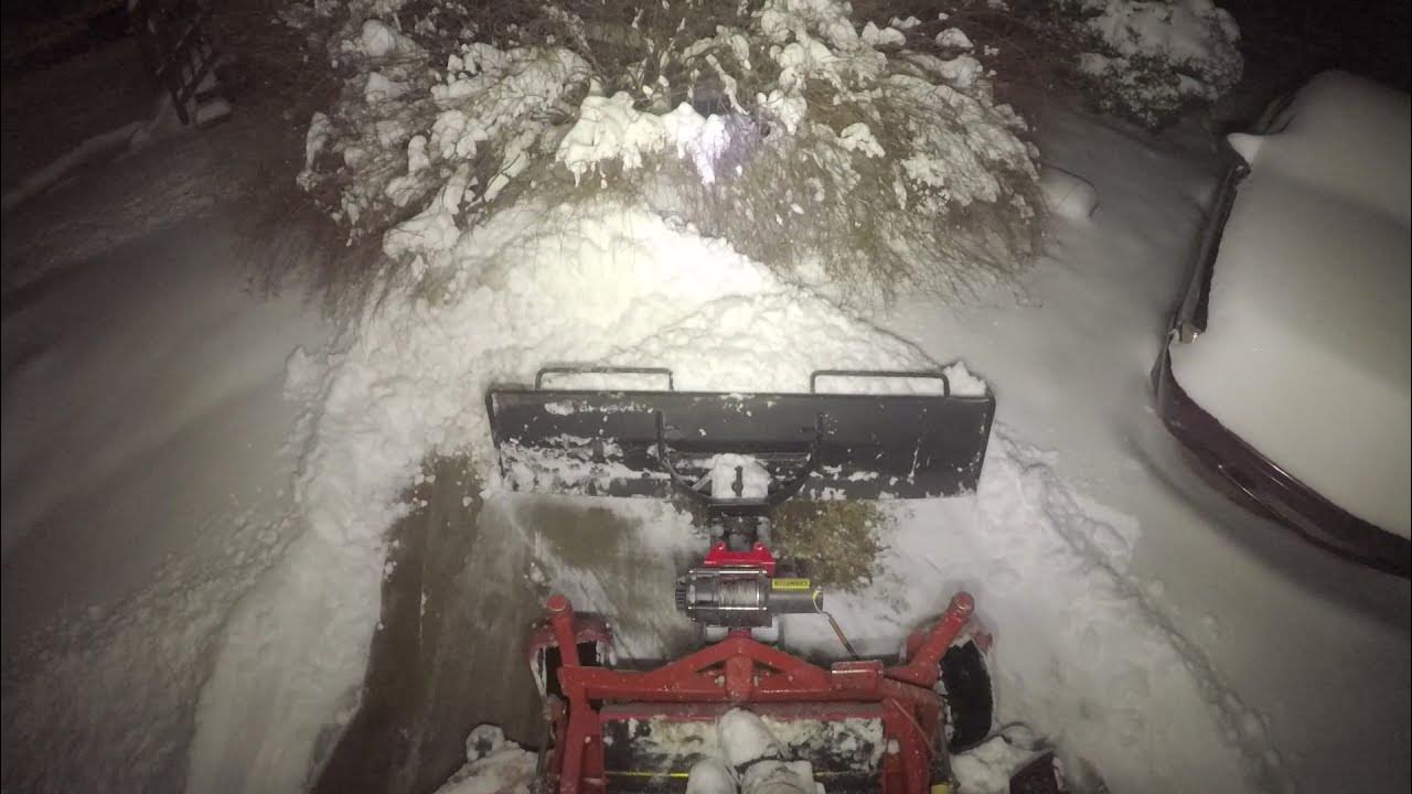 ZERO TURN SNOW PLOW!!! EXMARK LAZER Z ZTR PLOWING SNOW YouTube