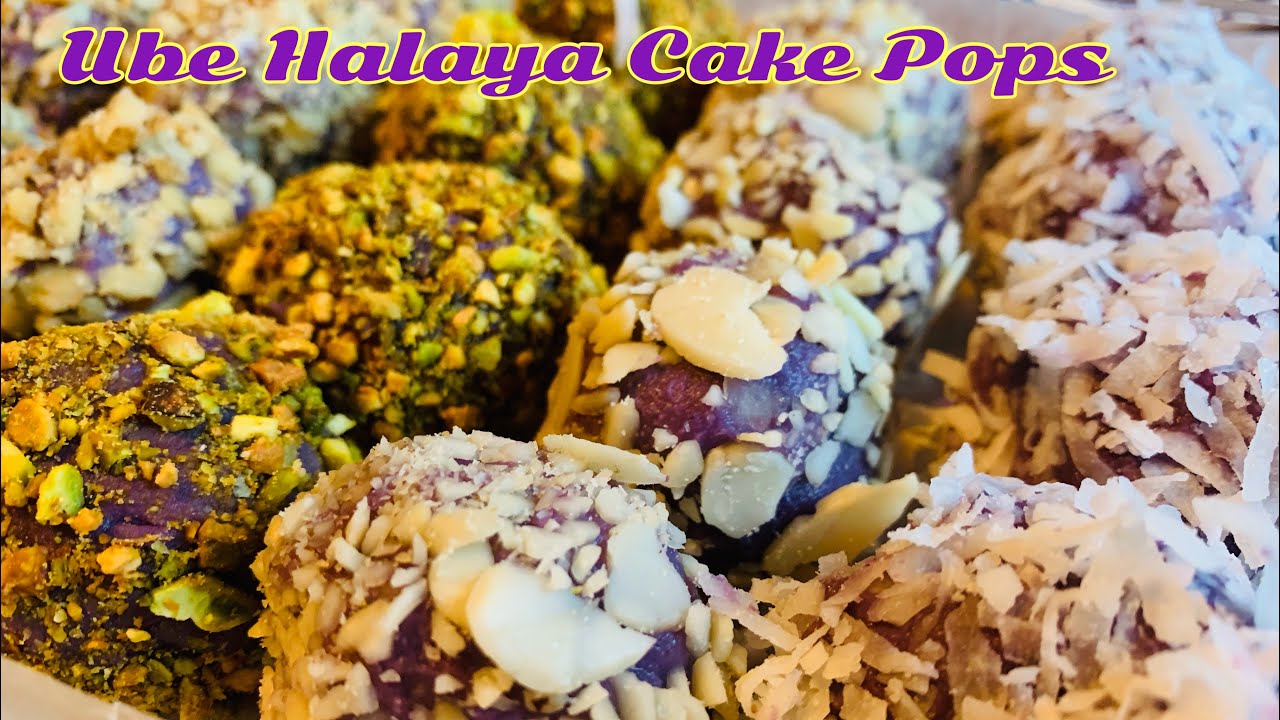 How to Make Ube Halaya Cake Pops Filipino Purple Yam Cake ubehalaya