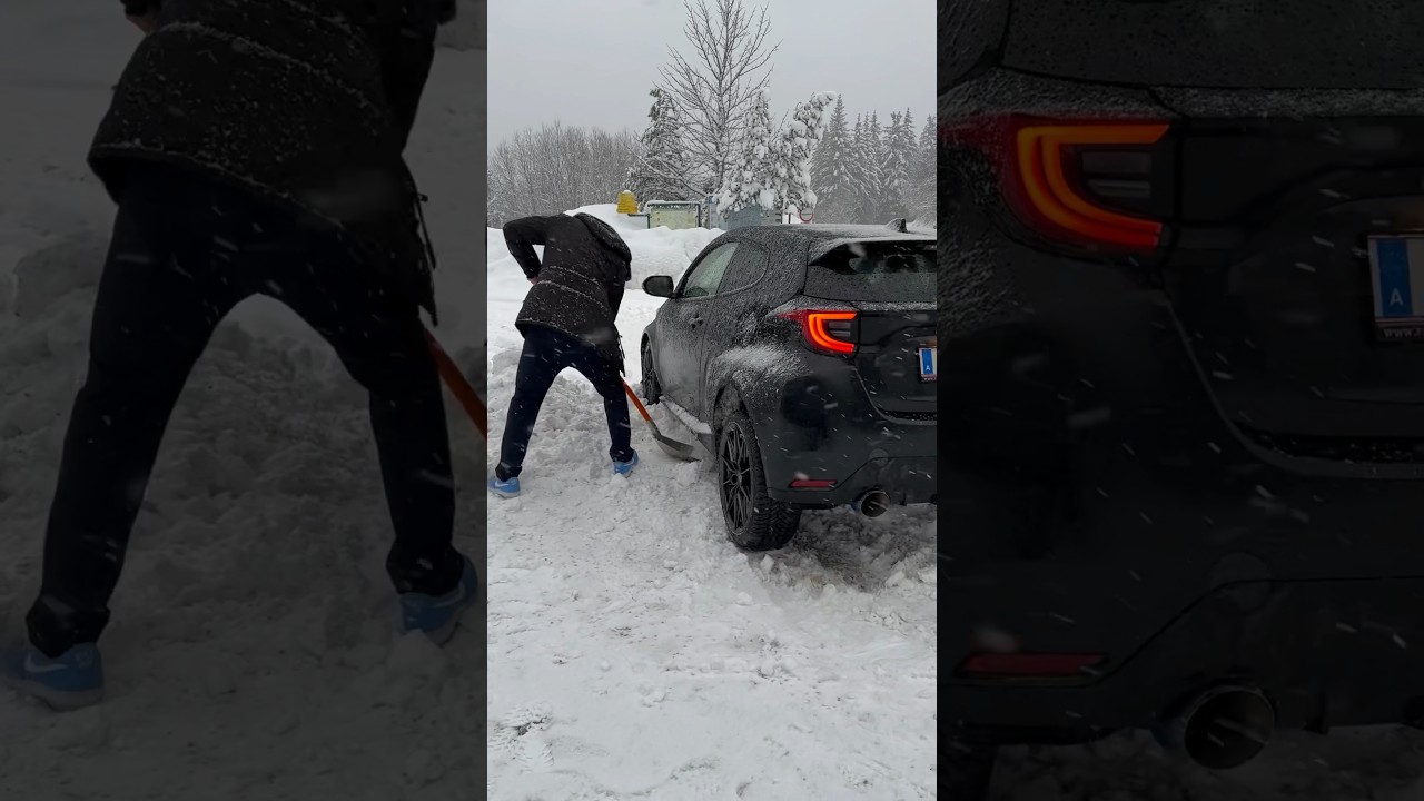 Toyota GR Yaris дрифтует по снегу… пока снег не остановит вас