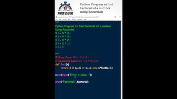 Factorial using Recursion in Python