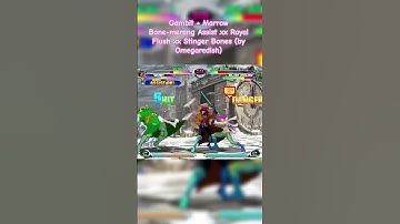 MvC2: Gambit + Marrow Bone-merang Assist xx Royal Flush xx Stinger Bones (by Omegaredish)