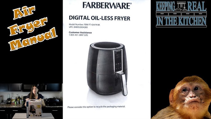 Farberware 3.2 Quart Digital Air Fryer, Oil-Less, White – UnitedSlickMart