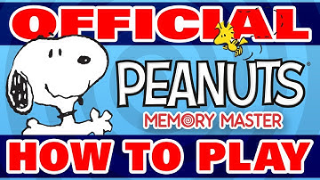 Official How to Play Peanuts Memory Master Card Game