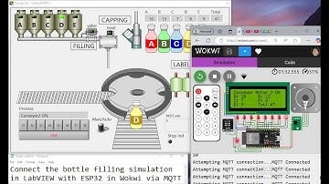 How to make a simulation of bottle filling with LabVIEW & Wokwi - 7 (using MQTT)