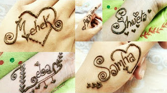 Name Tattoo Mehndi Design Ideas Youtube