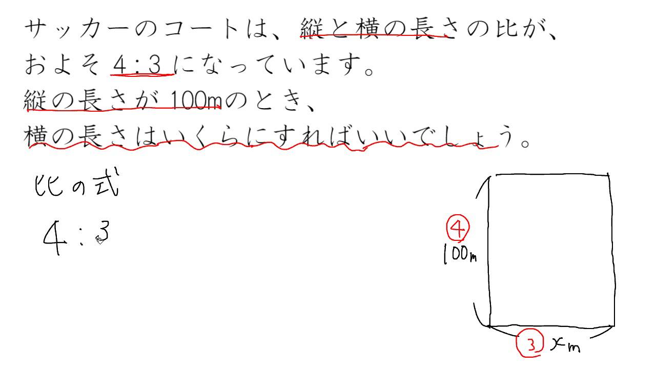 比の文章題 一方を求める Youtube