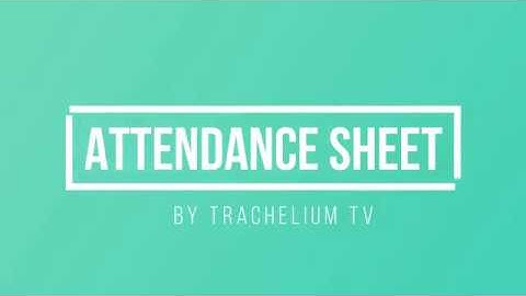 Attendance Sheet | Excel | COUNTIF