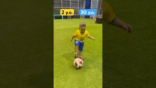 Generational Football Showdown: 2-Year-Old Vs. 30-Year-Old In Kick, Dribbling, Celebration🥰