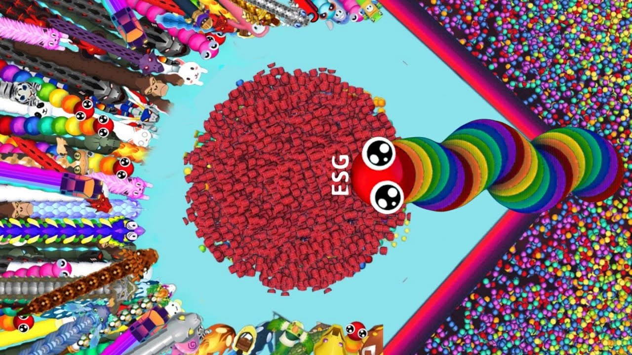 Snake.io🐍 Самая безумная радуга змейки, набирающая потрясающие очки на картах🐍 Лучший эпический г...