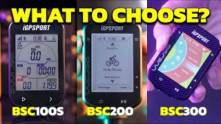 BUDGET GPS CYCLO COMPARISON BSC100s, BSC200, BSC300 | IGPSPORT