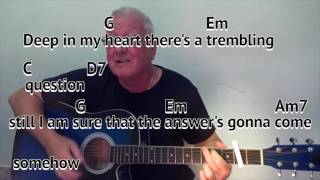 If I Can Dream (Elvis Presley) easy chords strum guitar cover lesson with chords & lyrics chords