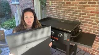 Review of Blackstone griddle cover 36 inch. Matte texture aluminum blackstone grill lid