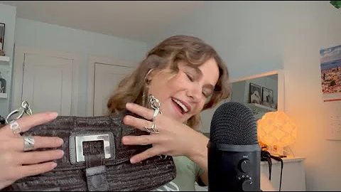 ASMR My Bag Collection 👛👜| Leather scratching, tapping, fabric sounds