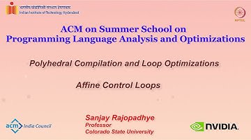 Polyhedral Compilation and Loop Optimizations - Affine Control Loops