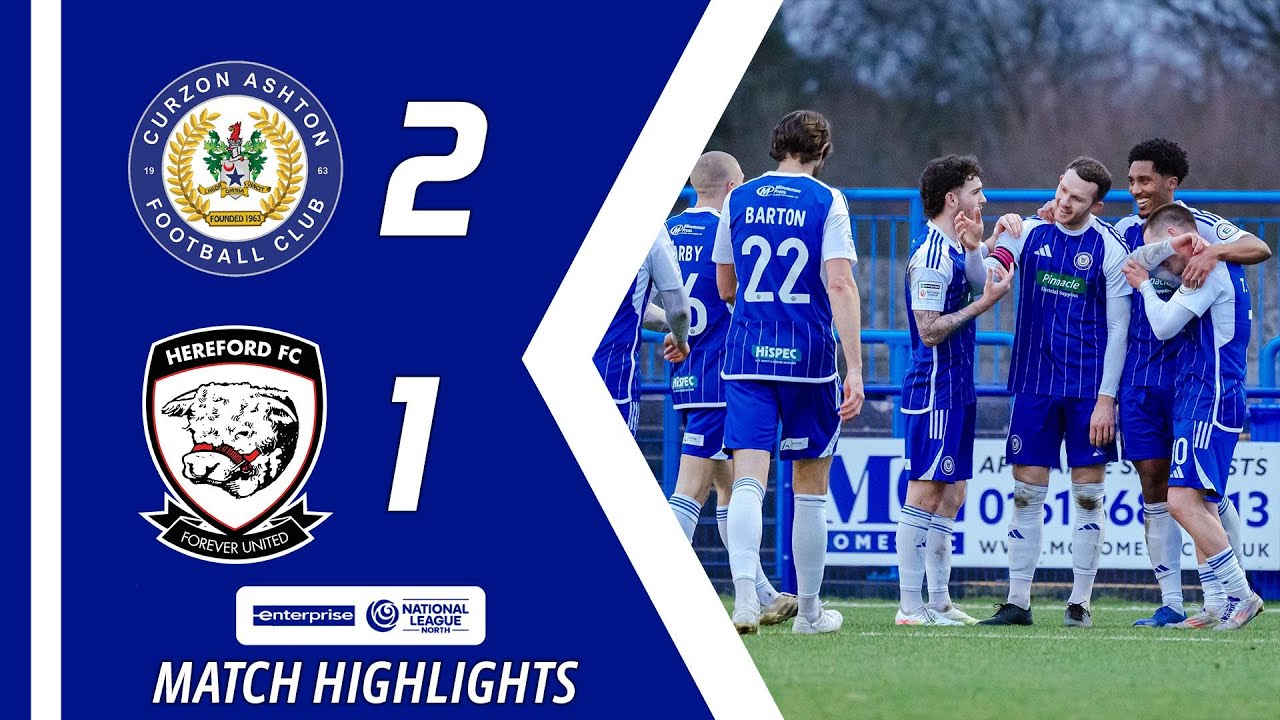 Обзор матча | Керзон Эштон 2-1 Херефорд | Национальная лига Север |
