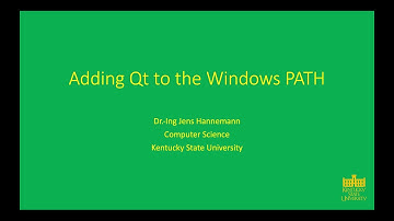 Toolchain Setup - Adding Qt to the Windows PATH