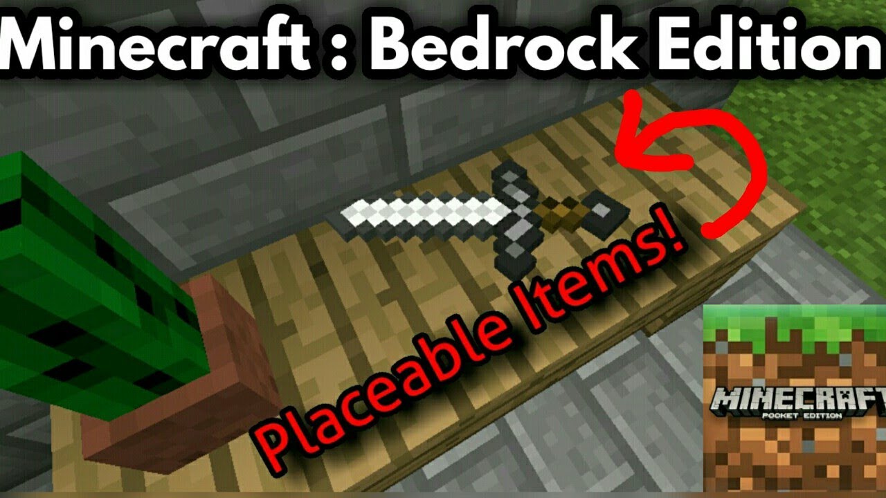 Minecraft : Bedrock Edition || How to place Items || Commands Tutorial