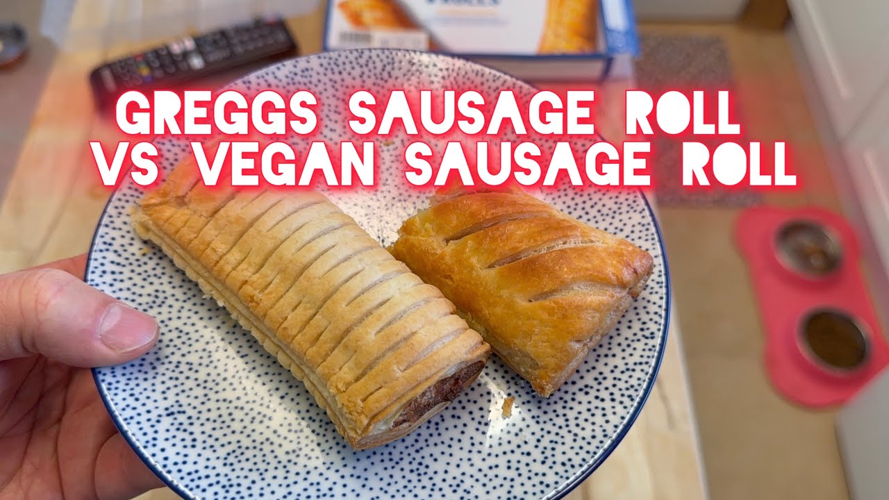 Greggs Sausage Roll vs Vegan Sausage Roll #Greggs #vegan - YouTube