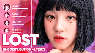 (G)I-DLE - LOST (Line Distribution + Lyrics Color Coded) PATREON REQUESTED