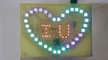 Led trái tim v4.1 - Led dán RGB đa màu chữ I & U
