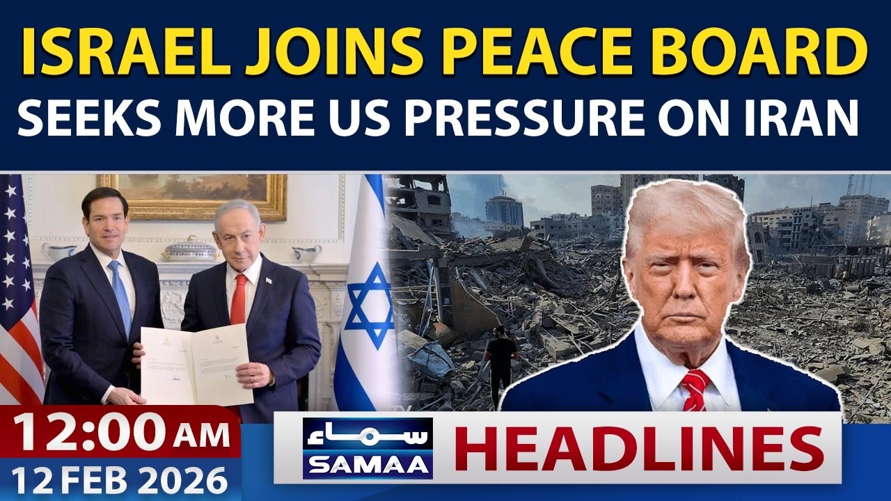 Netanyahu Signs On To Board of Peace | Wants Limits on Tehran’s Missile Programme | 12 AM Headlines