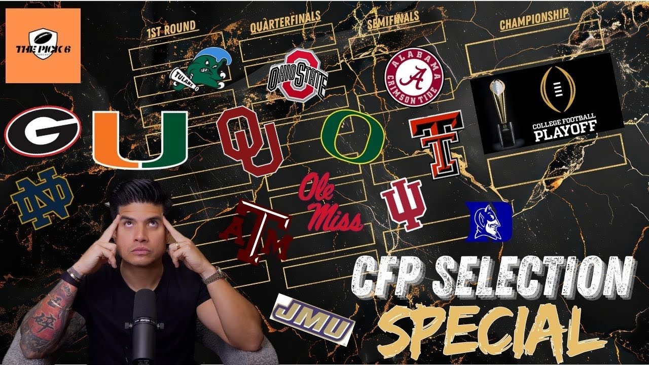 COLLEGE FOOTBALL PLAYOFF SELECTION LIVE REACTION - YouTube