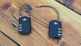 Review: TSA Approved Suitcase number locks with flexible cable screenshot 2