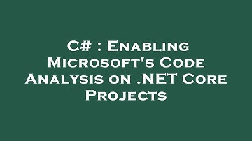 C# : Enabling Microsoft