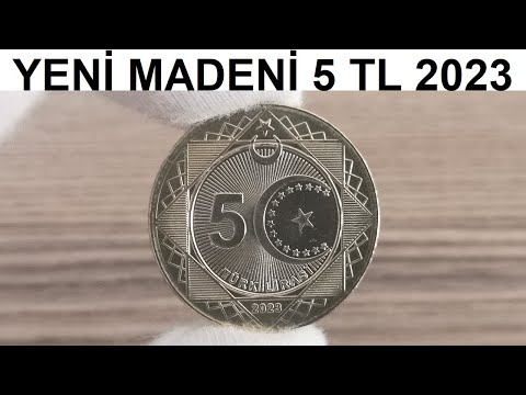 Madeni 5 TL - Cumhuriyetin 100. Yılı Parası Demir 5 TL 2023