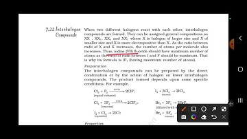 Interhalogen compounds| p block Elements class 12|ncert explanation | tamil| part 29