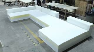The whole process of sofa production ChiuChiu Furniture Family Furniture factory in China Resimi