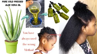How To Properly Make Aloe vera Oil For Extreme Hair Growth !