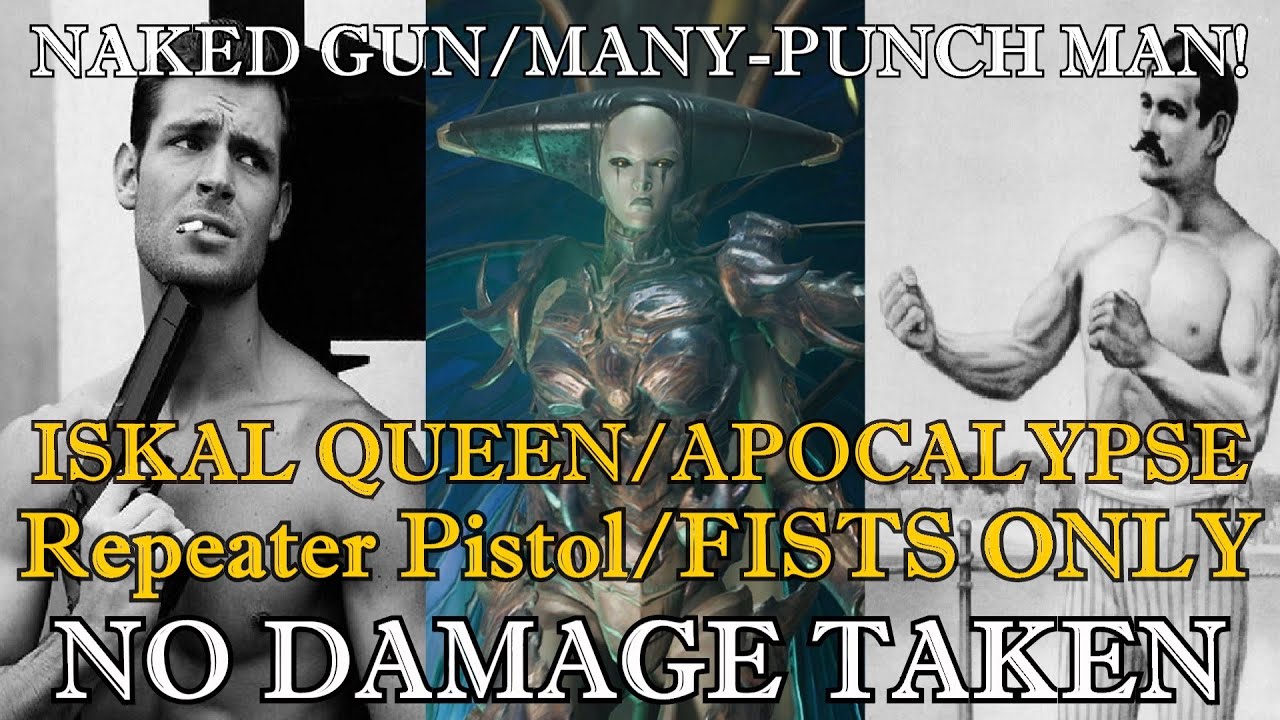 Remnant: From the Ashes: Iskal Queen/Apocalypse, Pistol/Fists, No Damage, No Armor/Rings/Amulet.