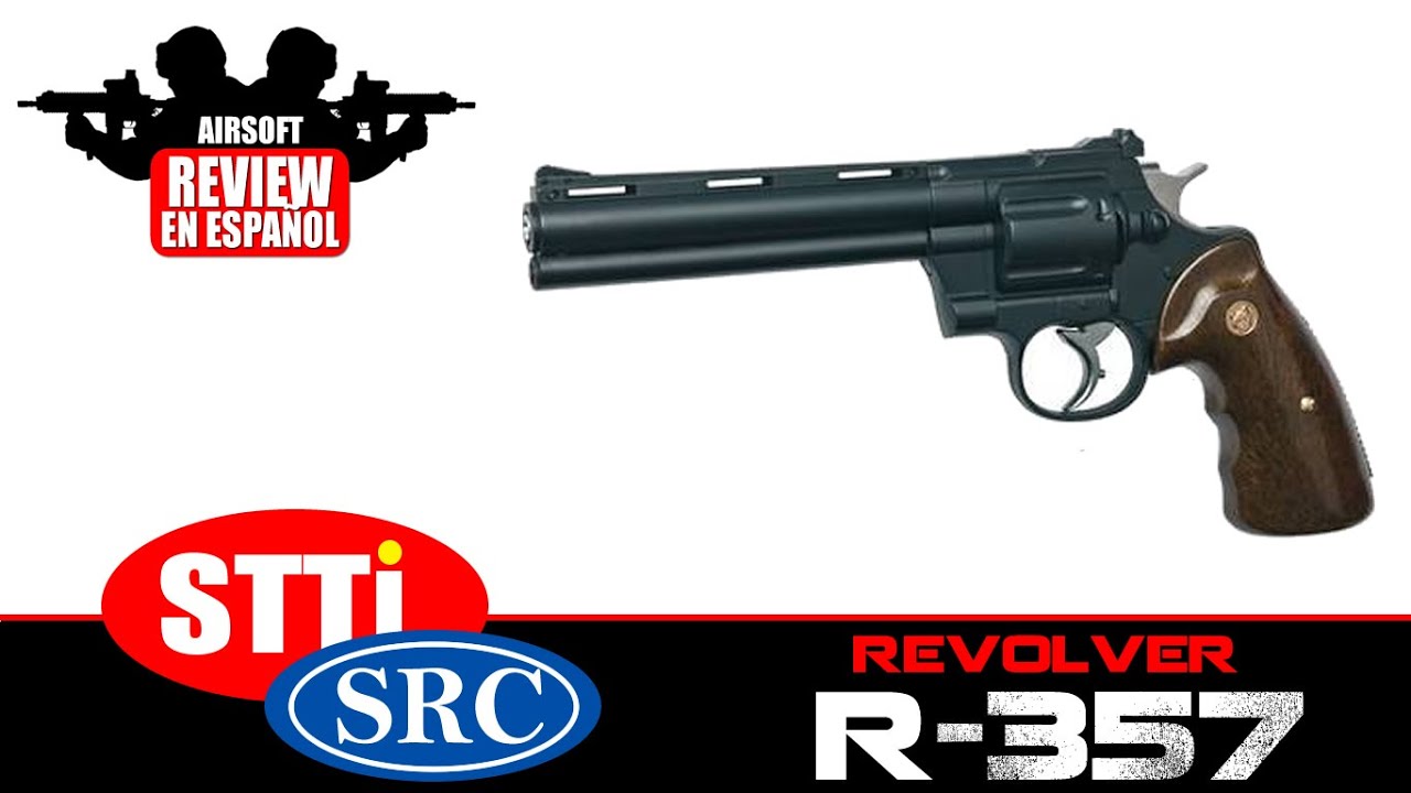 REVOLVER: Revolver Magnum R-357 STTI Airsoft Review en Español HD ( Test  Shot ) 