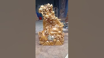 Tượng Di Lặc Gỗ Xá Xị Nguyên Khối Chạm Cực Đẹp