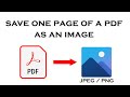 How to save a single page From a PDF file as an Image (JPG or PNG) - Adobe Acrobat Pro