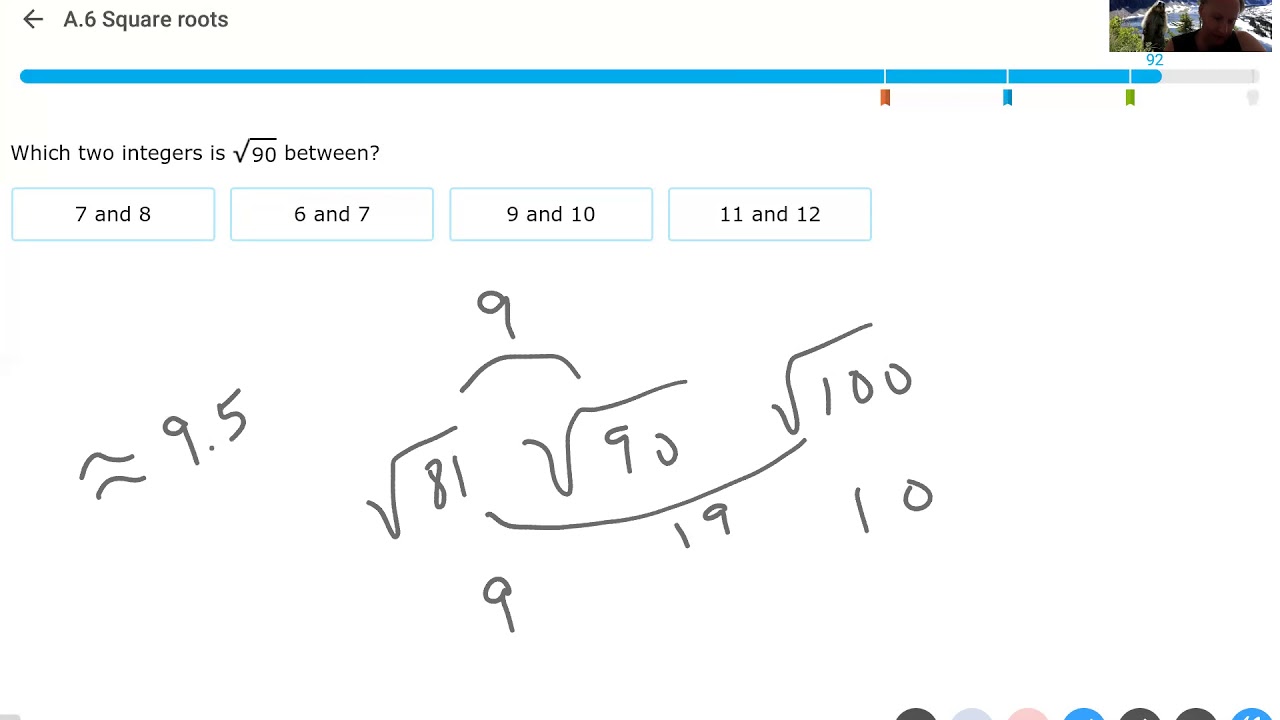 IXL Algebra1 A.6 - Square Roots - YouTube