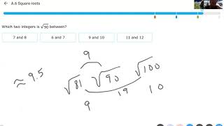 IXL Algebra1 A.6 - Square Roots