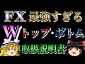【FX初心者必見】ダブルボトム・トップの取扱説明書チャート付き解説