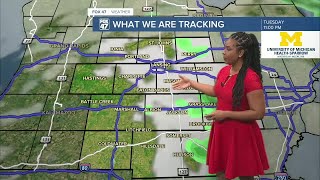 Scattered showers and thunderstorms today