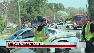 Fire near Benjamin Dr and Old River Rd in Greenville