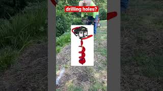 best auger for drilling iron fence post holes shorts diy homeimprovement littlebeaver