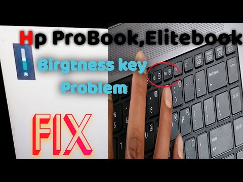 Hp Laptop  Elitebook,Probook Birghtness Key not working in Windows 11, 10, 8, 7 Problem Fix in Hindi