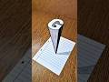 Amazing 3D Letter (G) Real Illusion On Paper 😱 #3dart #3ddrawing #drawingtutorial  #paperart #easy3d
