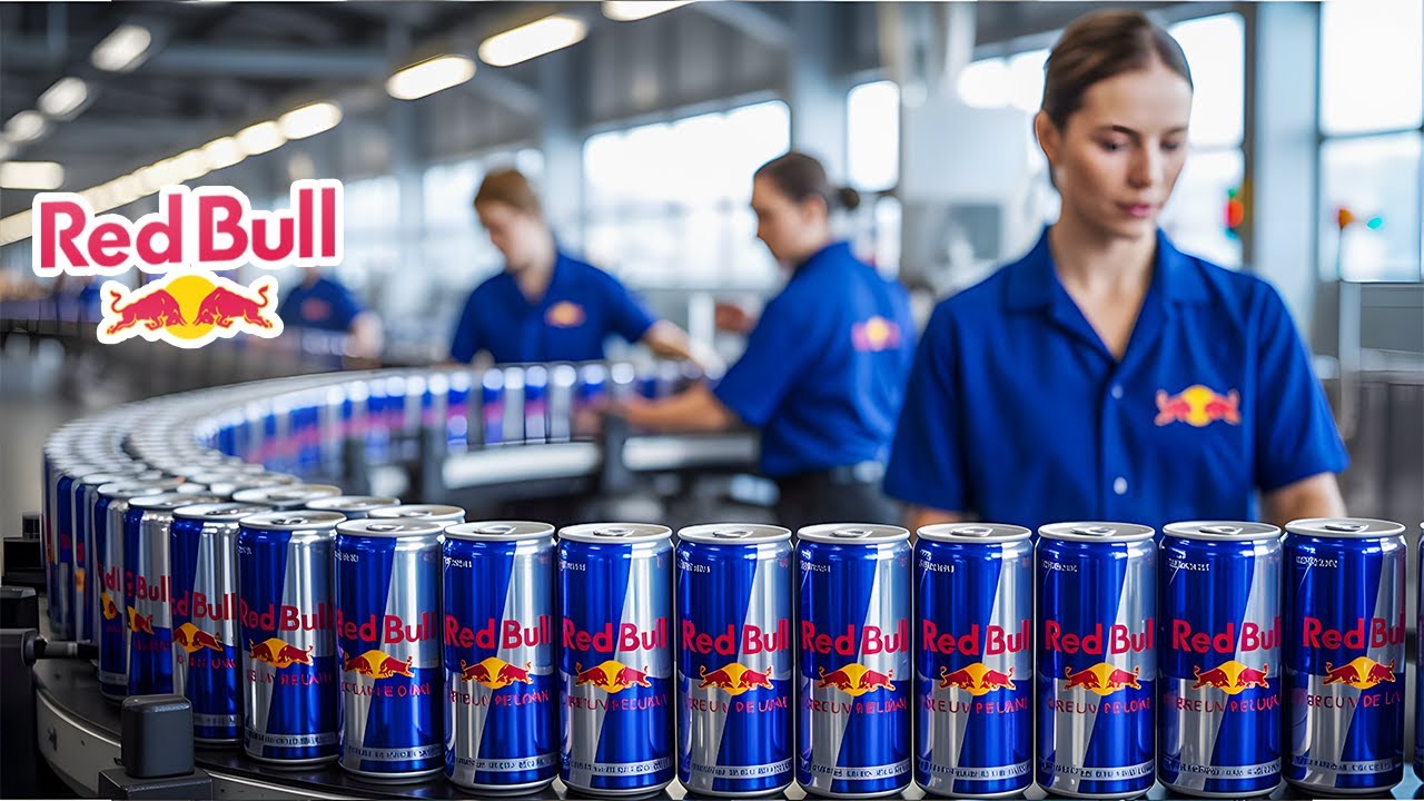 كيف يتم انتاج مشروب الطاقة الشهير الريدبول في المصنع -Red Bull