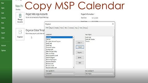 Learning MS Project Class 09 ( Copy calendar from one project to another project)
