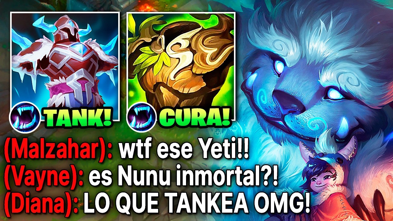 Nunu pero 200% tanque y se vuelve inmortal para el equipo enemigo