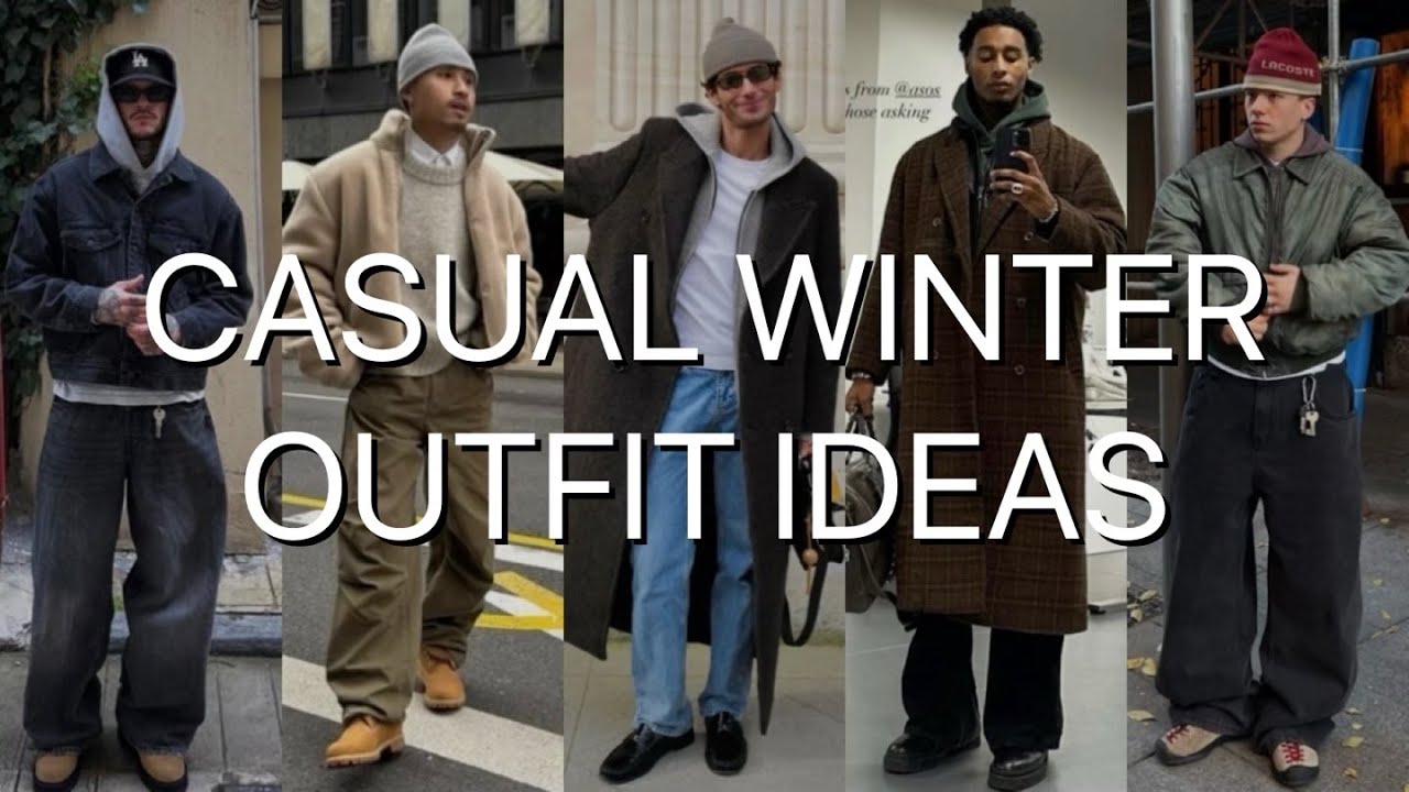 Простые и повседневные зимние образы для мужчин | Модный видеоблог о зимней моде 2026